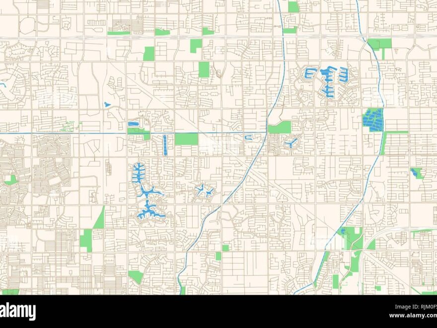 Gilbert Arizona Printable Map Excerpt This Vector Streetmap Of Downtown Gilbert Is Made For Infographic And Print Projects Stock Vector Image Art Alamy