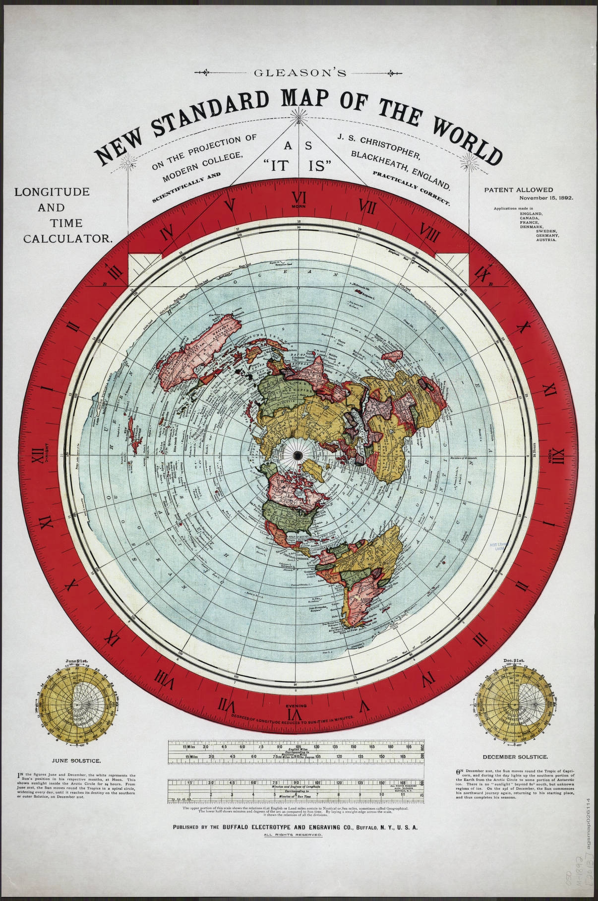 Gleason s New Standard Map Of The World On The Projection Of J S Christopher Modern College Blackheath Gleason s New Standard Map Of The World On The Projection Of J S Christopher Modern College Blackheath