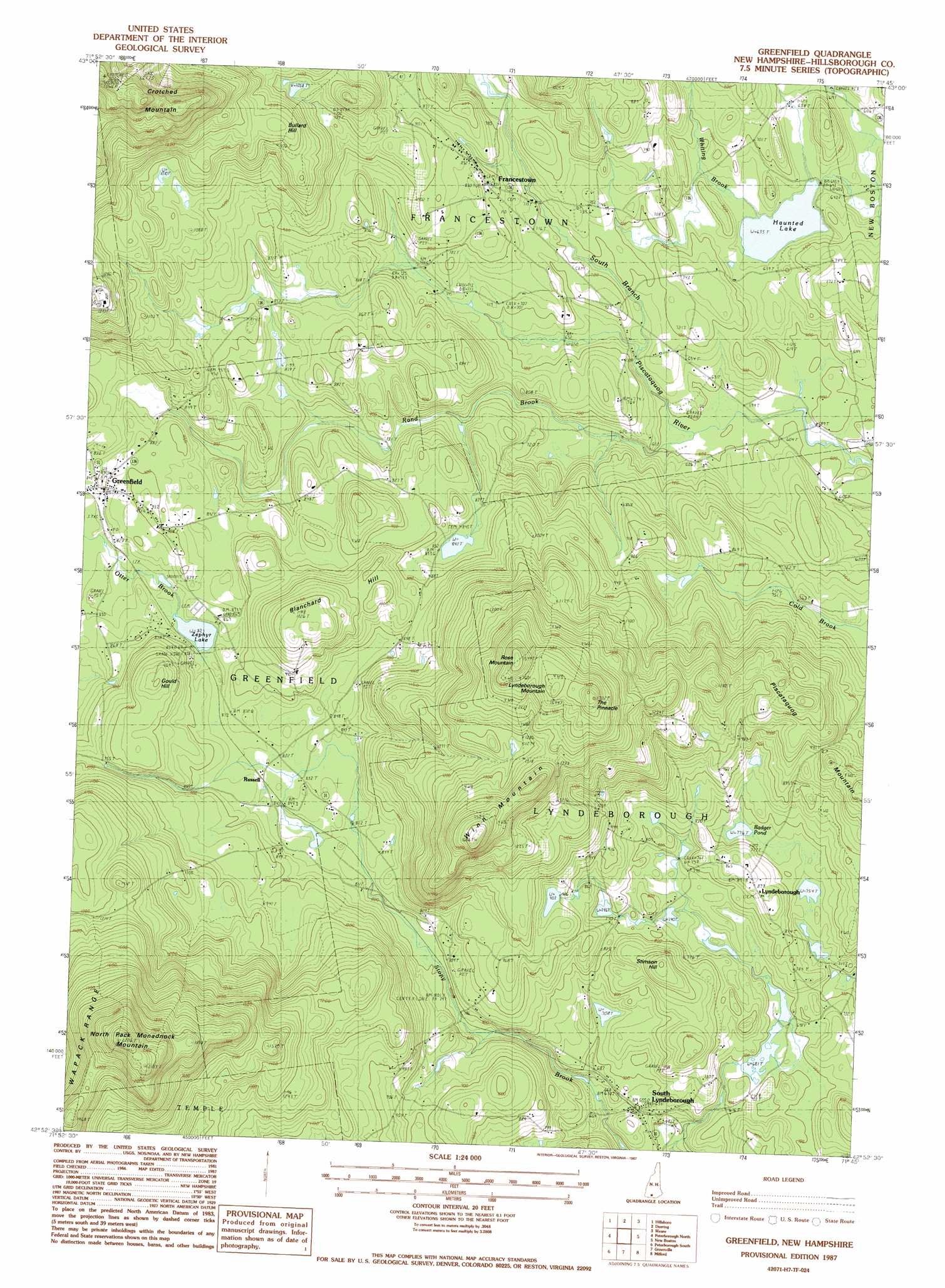 Greenfield Topographic Map 1 24 000 Scale New Hampshire Greenfield Topographic Map 1 24 000 Scale New Hampshire