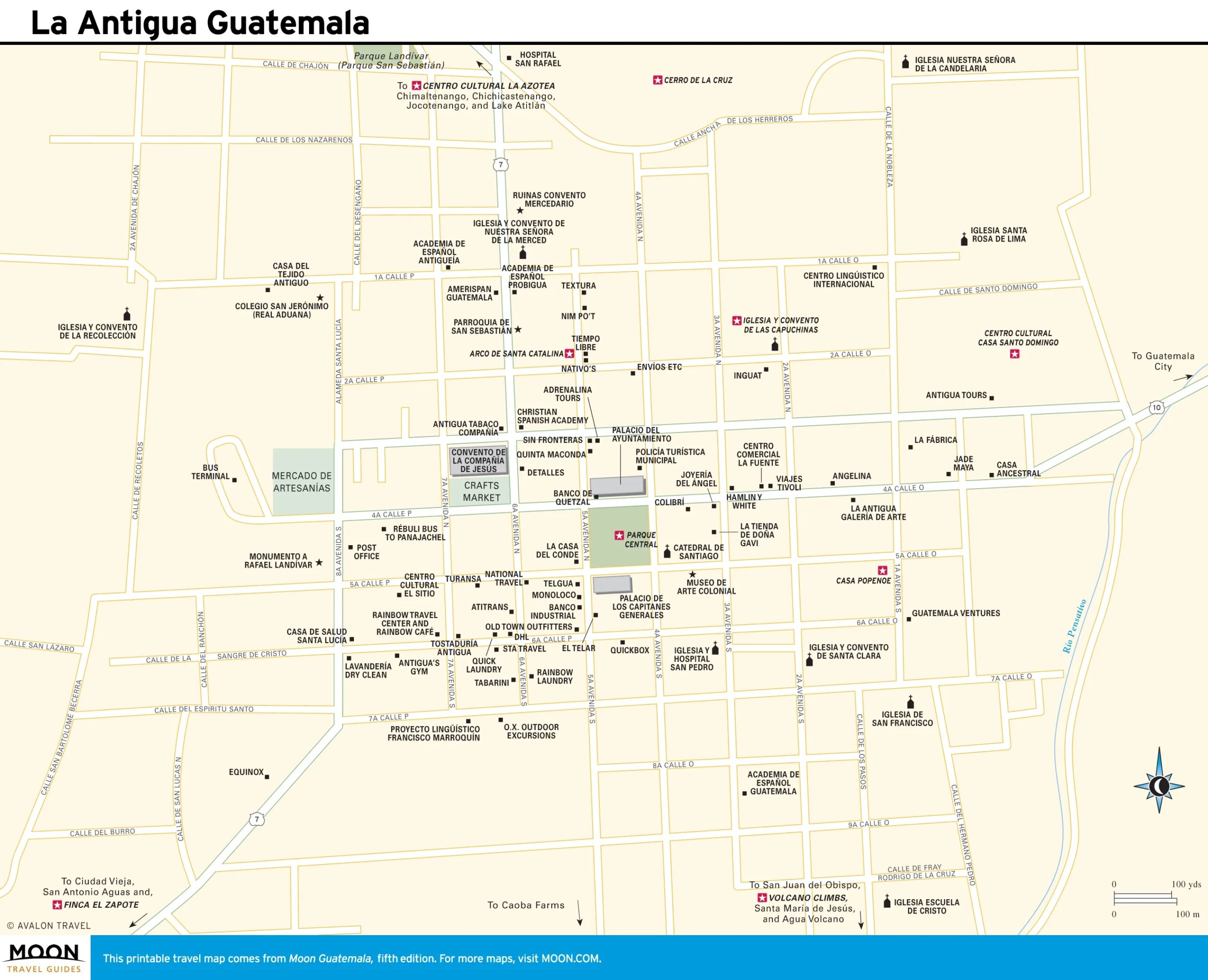 Printable Antigua Guatemala Maps Printable Antigua Guatemala Maps