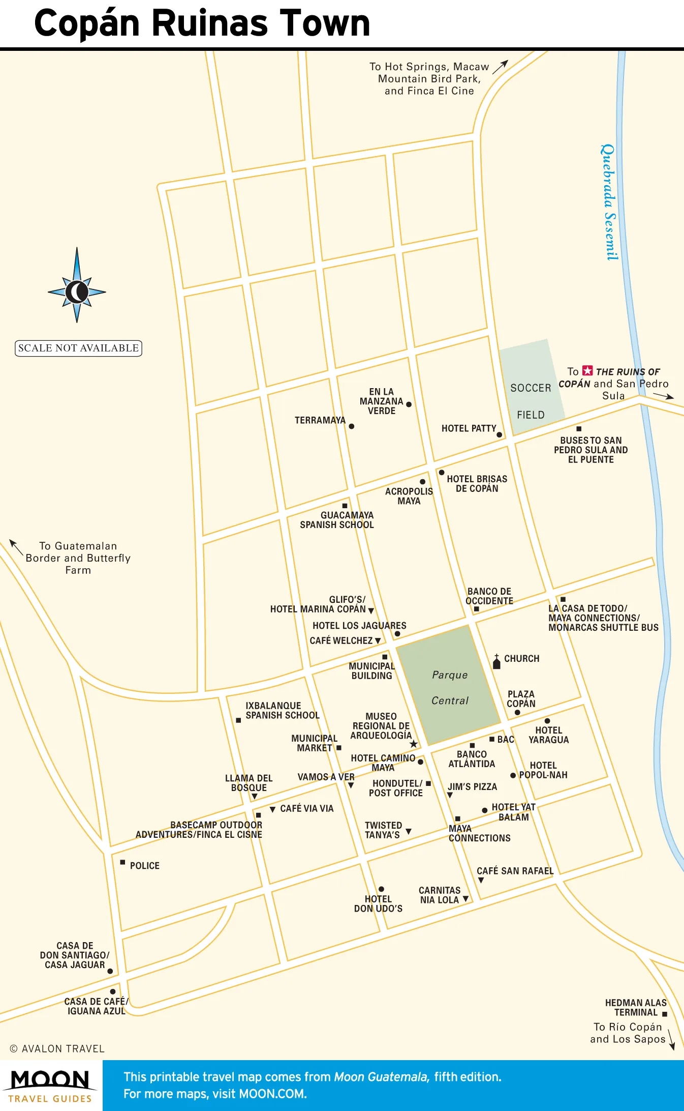 Printable Travel Maps If Antigua City Guatemala