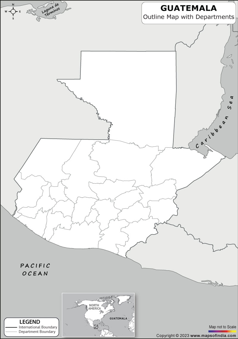 Guatemala Map Printable Black And White Guatemala Map Printable Black And White