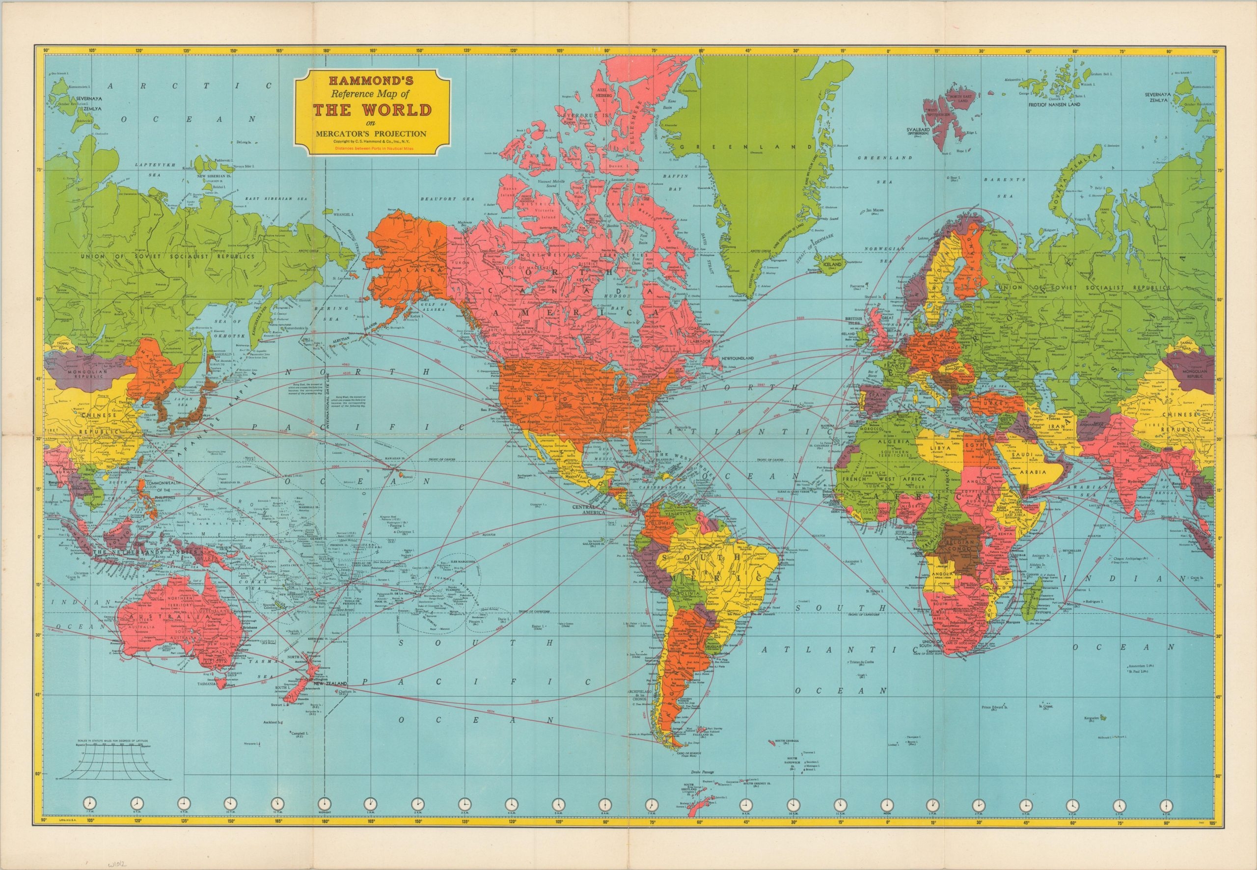 World Map Vintage Printable Wwii-Era World Map Vintage Printable Wwii-Era