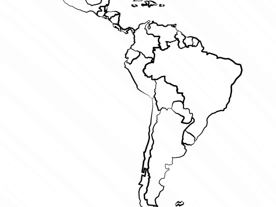 Hand Drawn Latin America Map Royalty Free Vector Image
