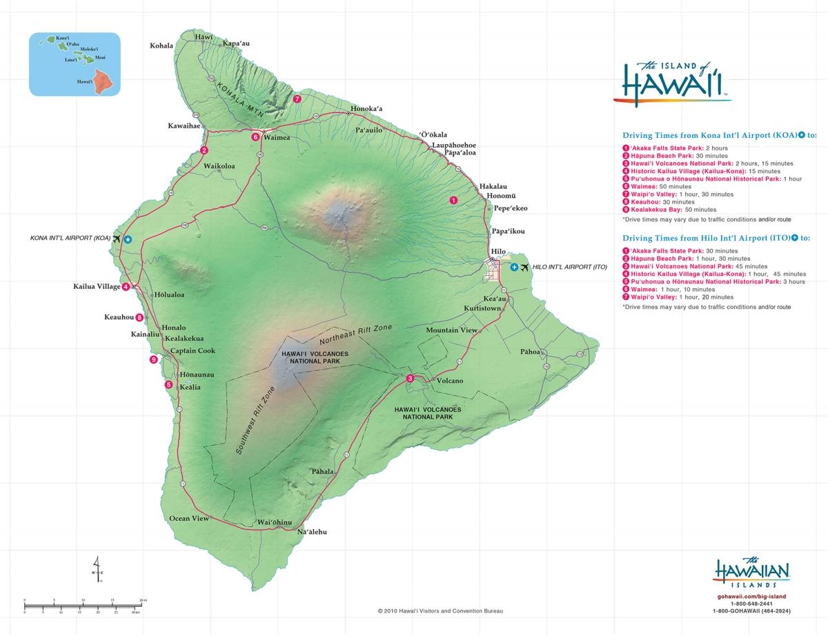 Hawaii Island Map Printable