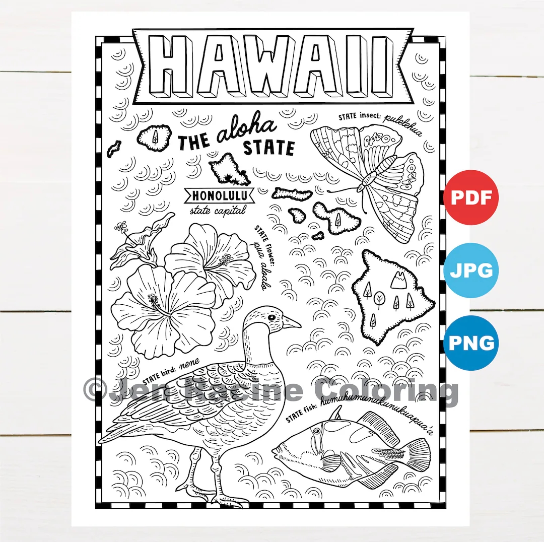 Printable Map Of Hawaii For Kids Printable Map Of Hawaii For Kids