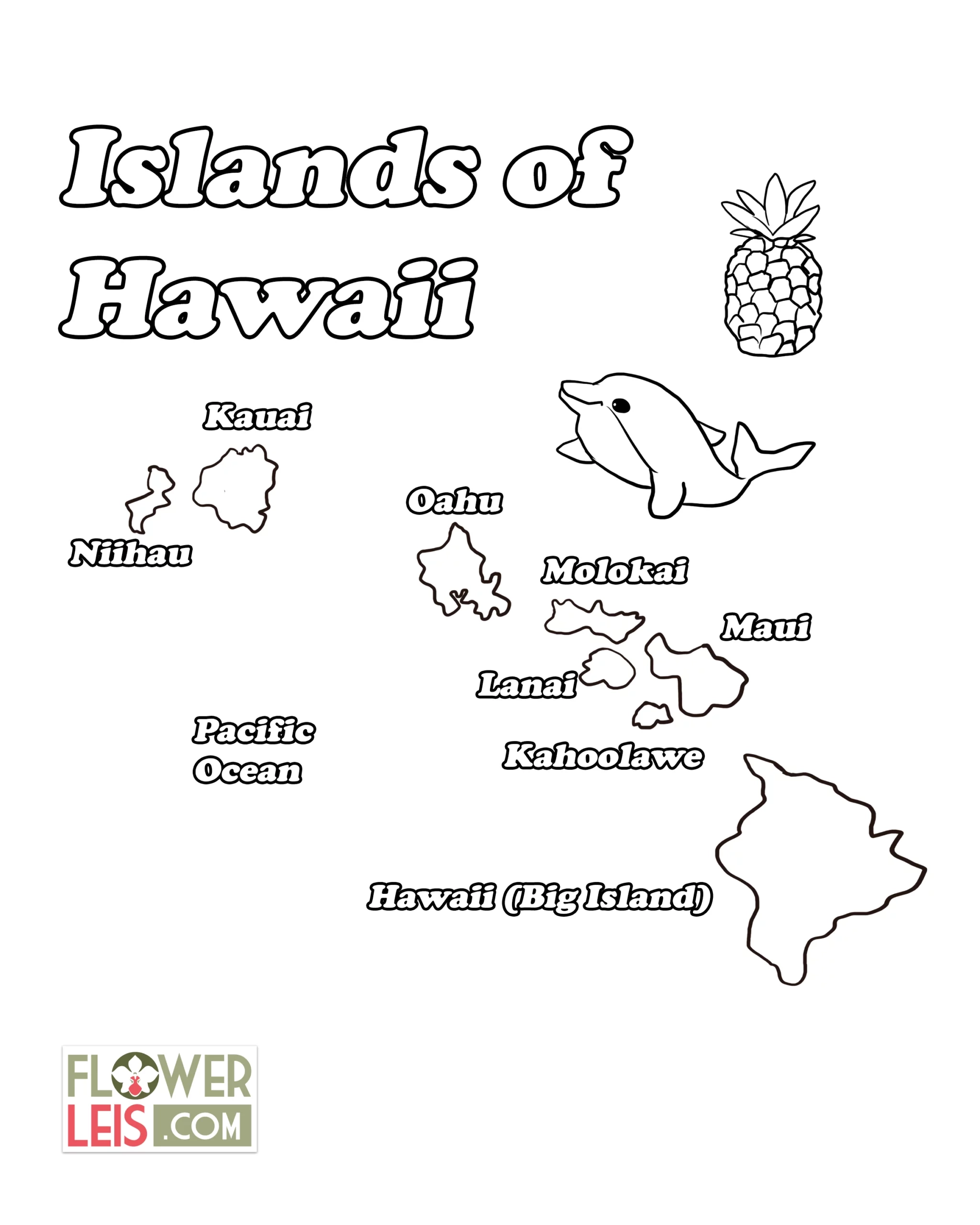 Hawaii Coloring Pages Free PDF Flower Leis Shop Hawaii Coloring Pages Free PDF Flower Leis Shop