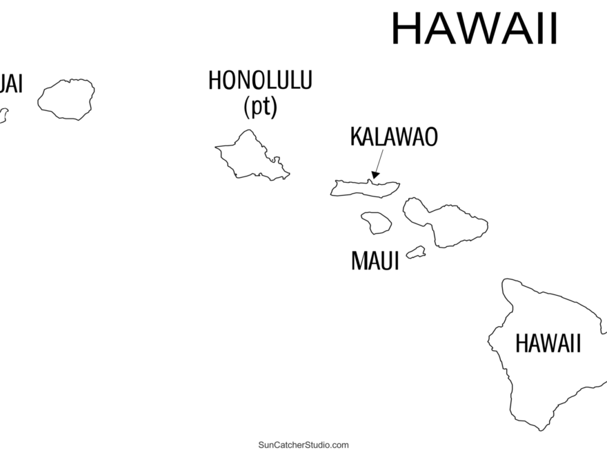 Hawaii County Map Printable State Map With County Lines Free Printables Monograms Design Tools Patterns DIY Projects