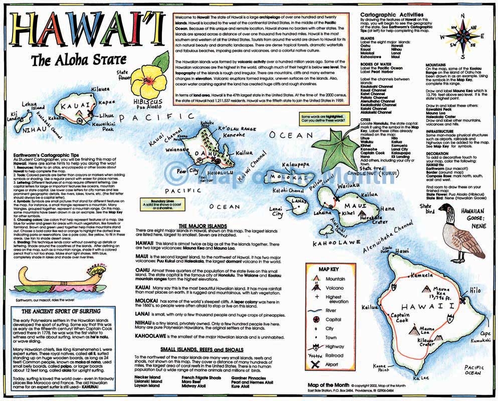 Hawaii Map Blank Outline Map 16 By 20 Inches Activities Included Hawaii Map Blank Outline Map 16 By 20 Inches Activities Included