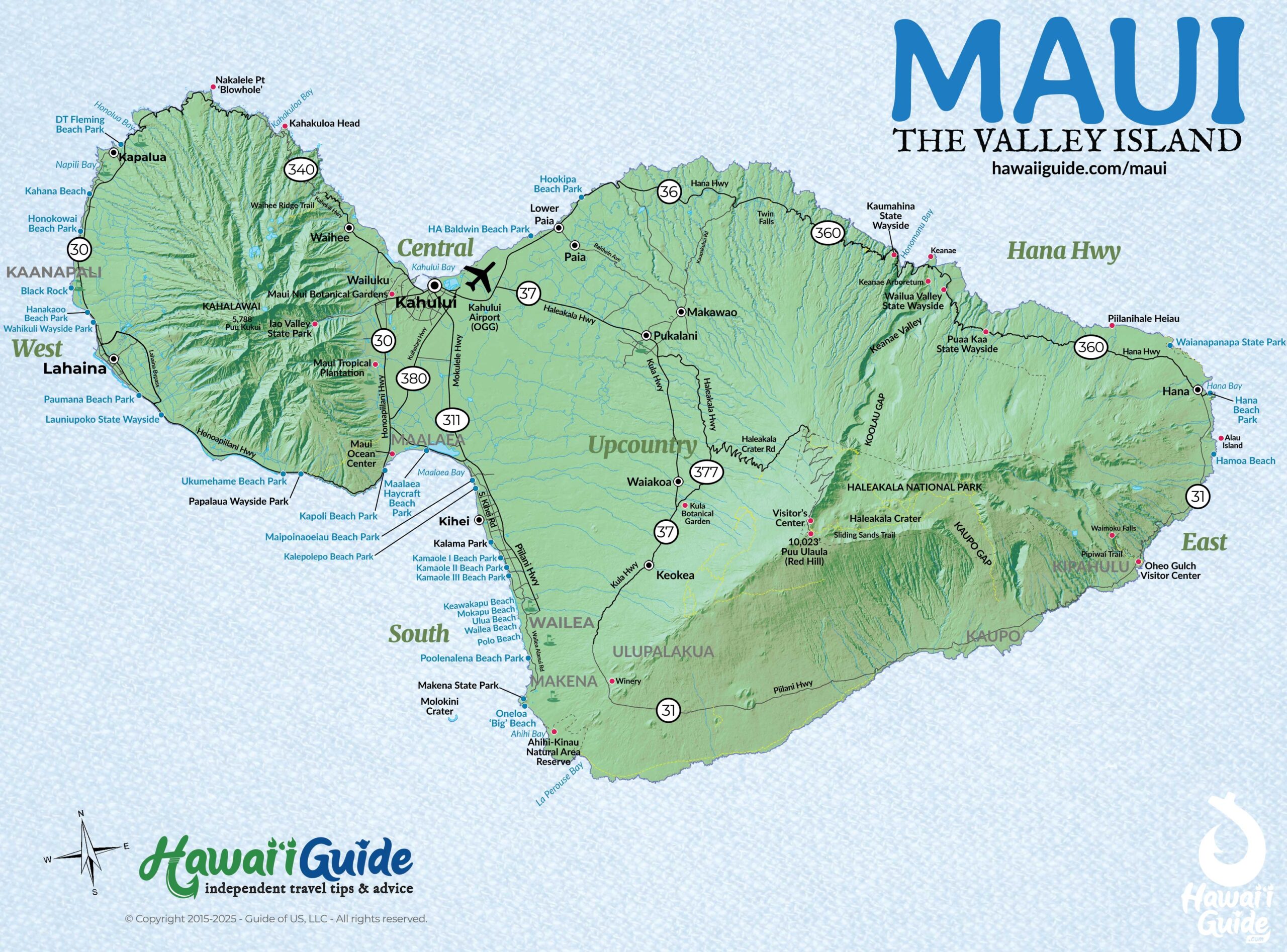 Hawaii Travel Maps Downloadable Printable Hawaiian Islands Map