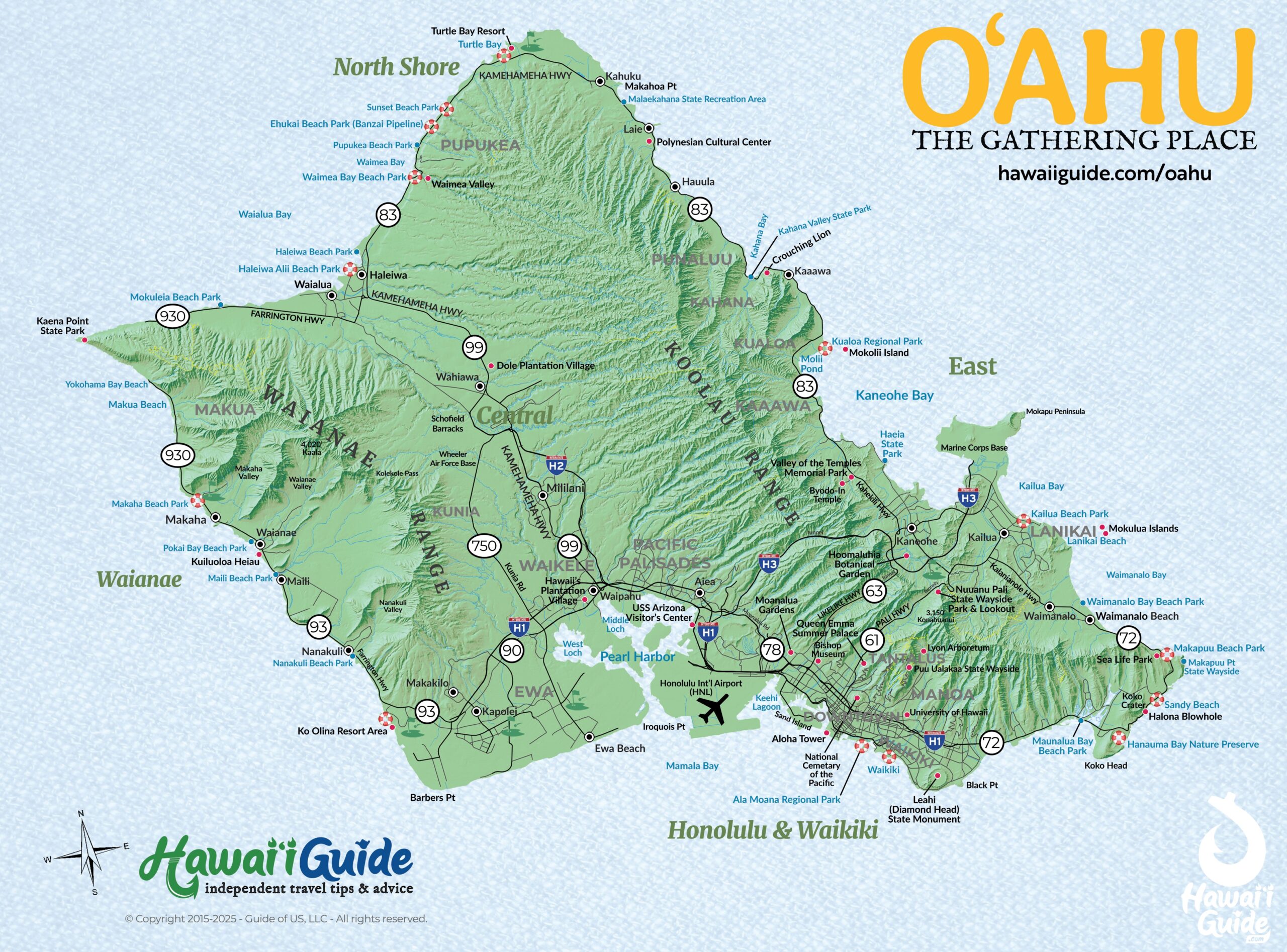 Hawaii Travel Maps Downloadable Printable Hawaiian Islands Map