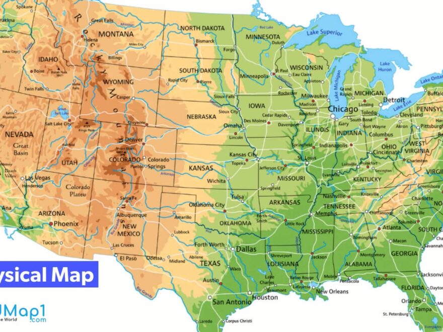 High Detailed United States Of America Road Map