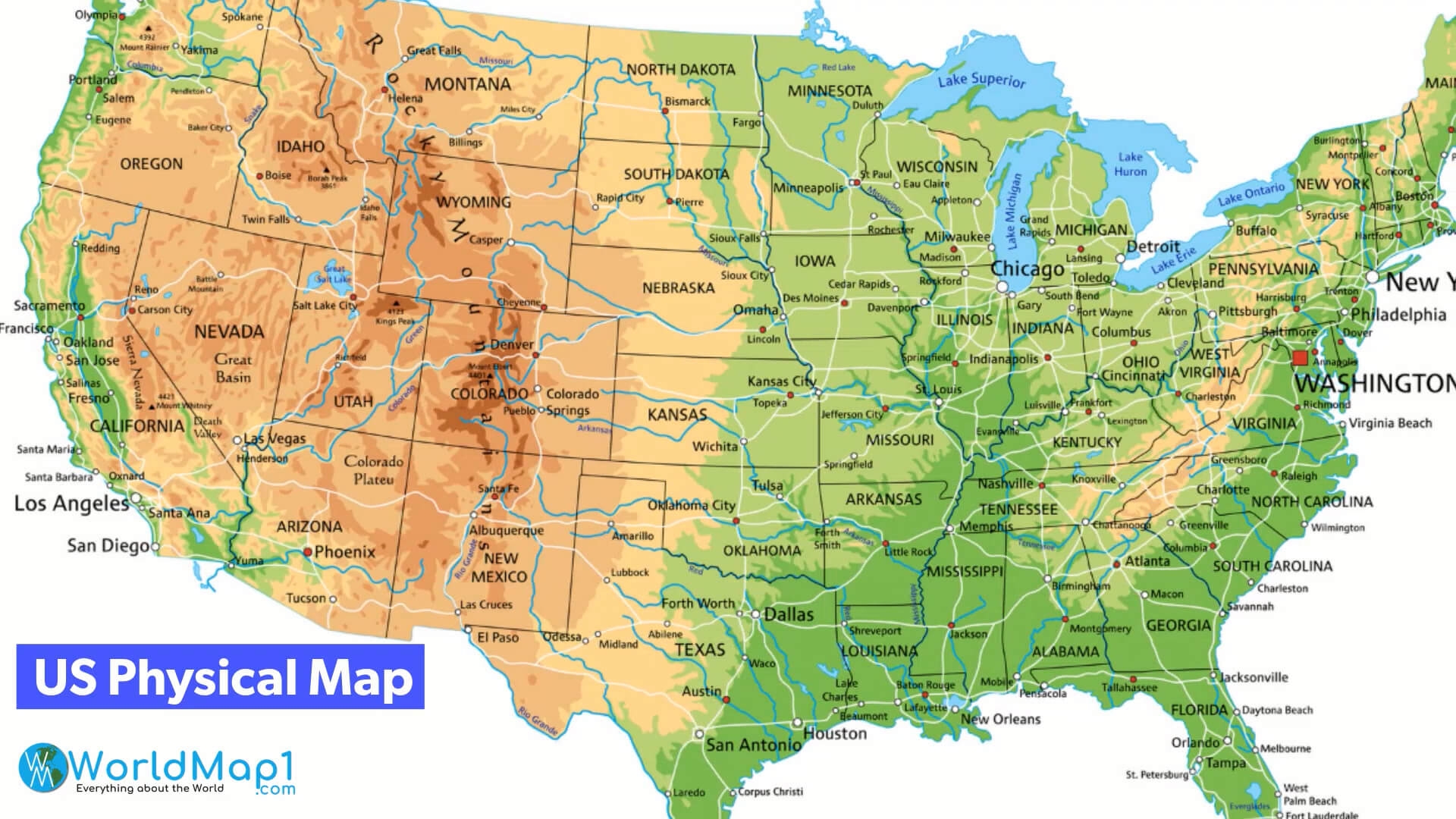 High Detailed United States Of America Road Map High Detailed United States Of America Road Map