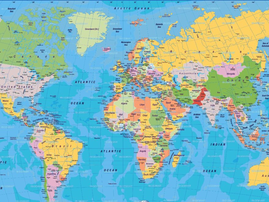 High Resolution World Map PDF Bing