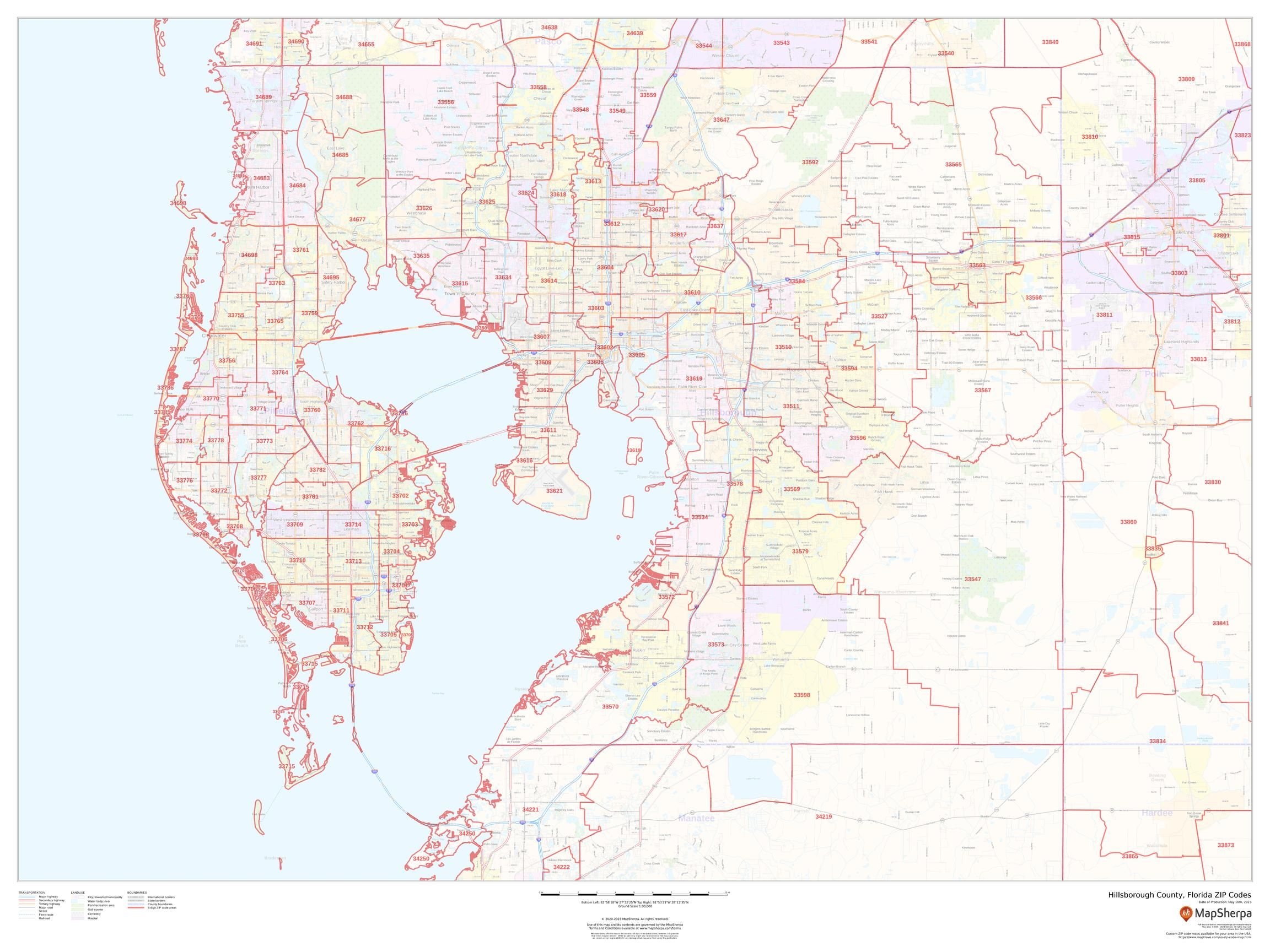 Hillsborough County Florida ZIP Codes Stanfords Hillsborough County Florida ZIP Codes Stanfords