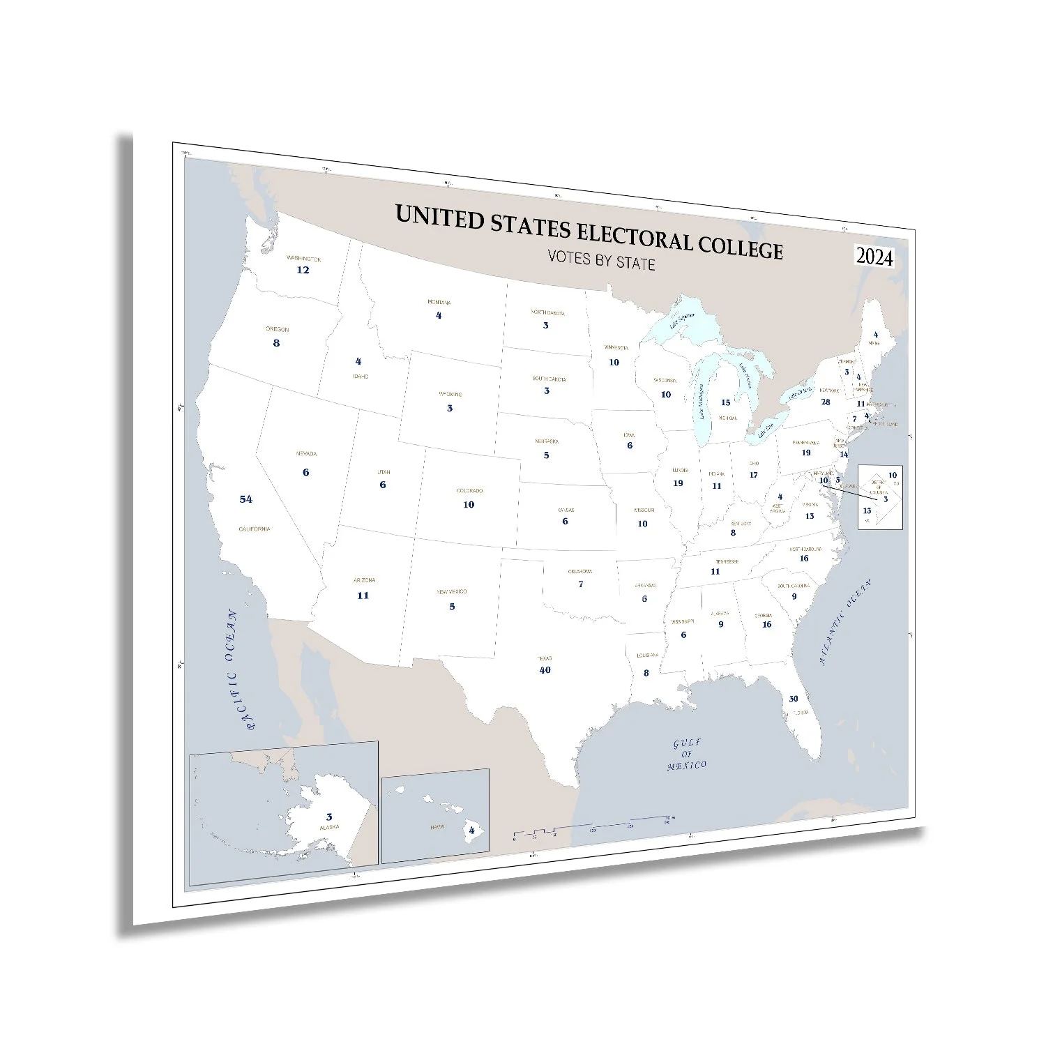 HISTORIX USA 2024 Updated American Electoral College Votes Map High Quality Print 24x30 Inch Walmart HISTORIX USA 2024 Updated American Electoral College Votes Map High Quality Print 24x30 Inch Walmart