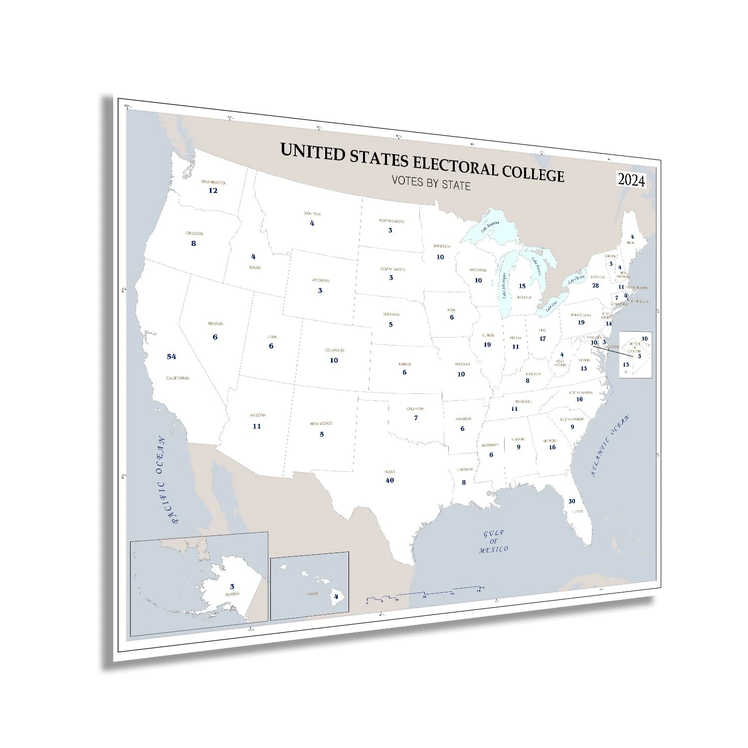 HISTORIX USA 2024 Updated American Electoral College Votes Map High Quality Print 24x30 Inch Walmart HISTORIX USA 2024 Updated American Electoral College Votes Map High Quality Print 24x30 Inch Walmart