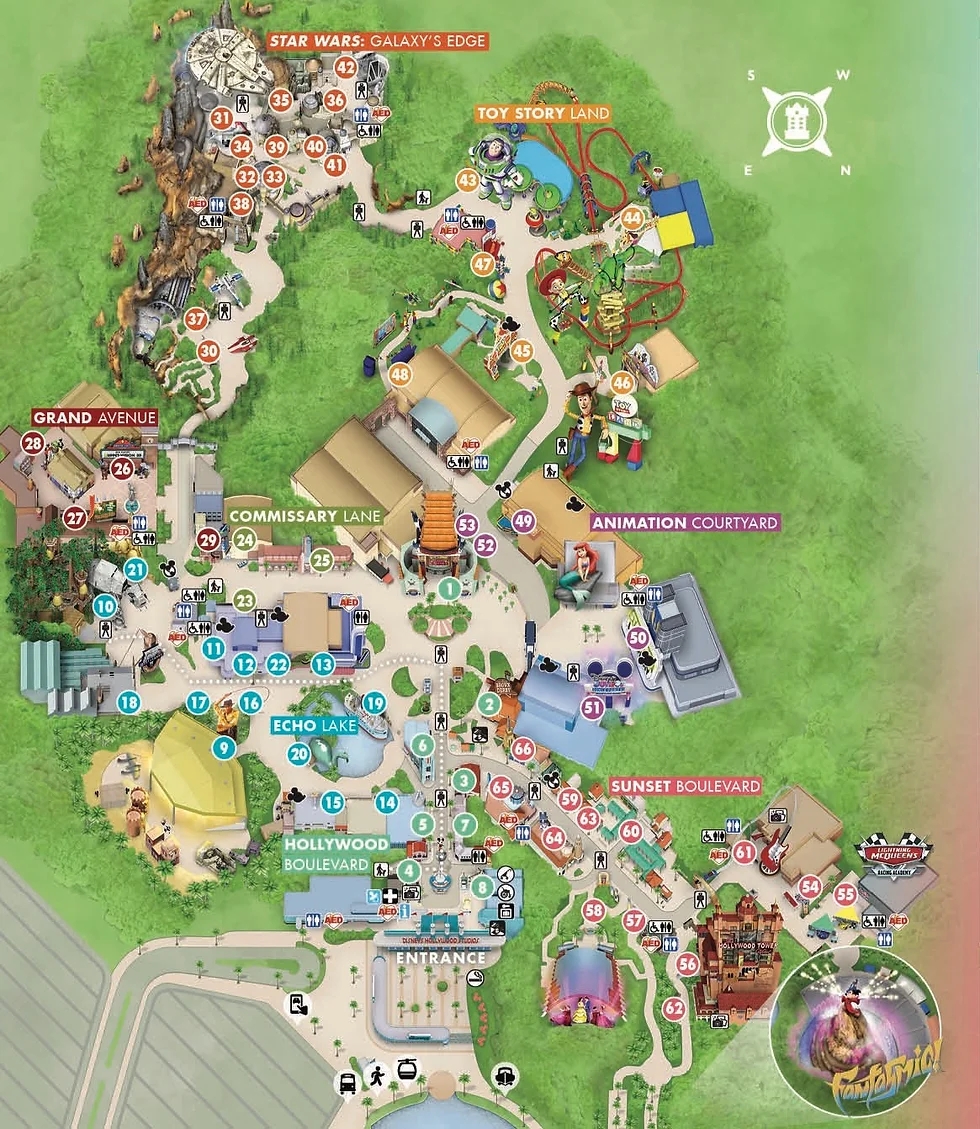 Hollywood Studios Map Park Layout Guide Hollywood Studios Map Park Layout Guide