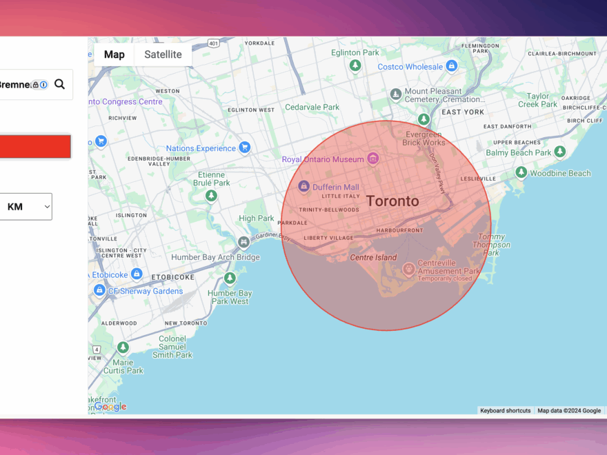 How Do I Show A Radius On Google Maps Atlist