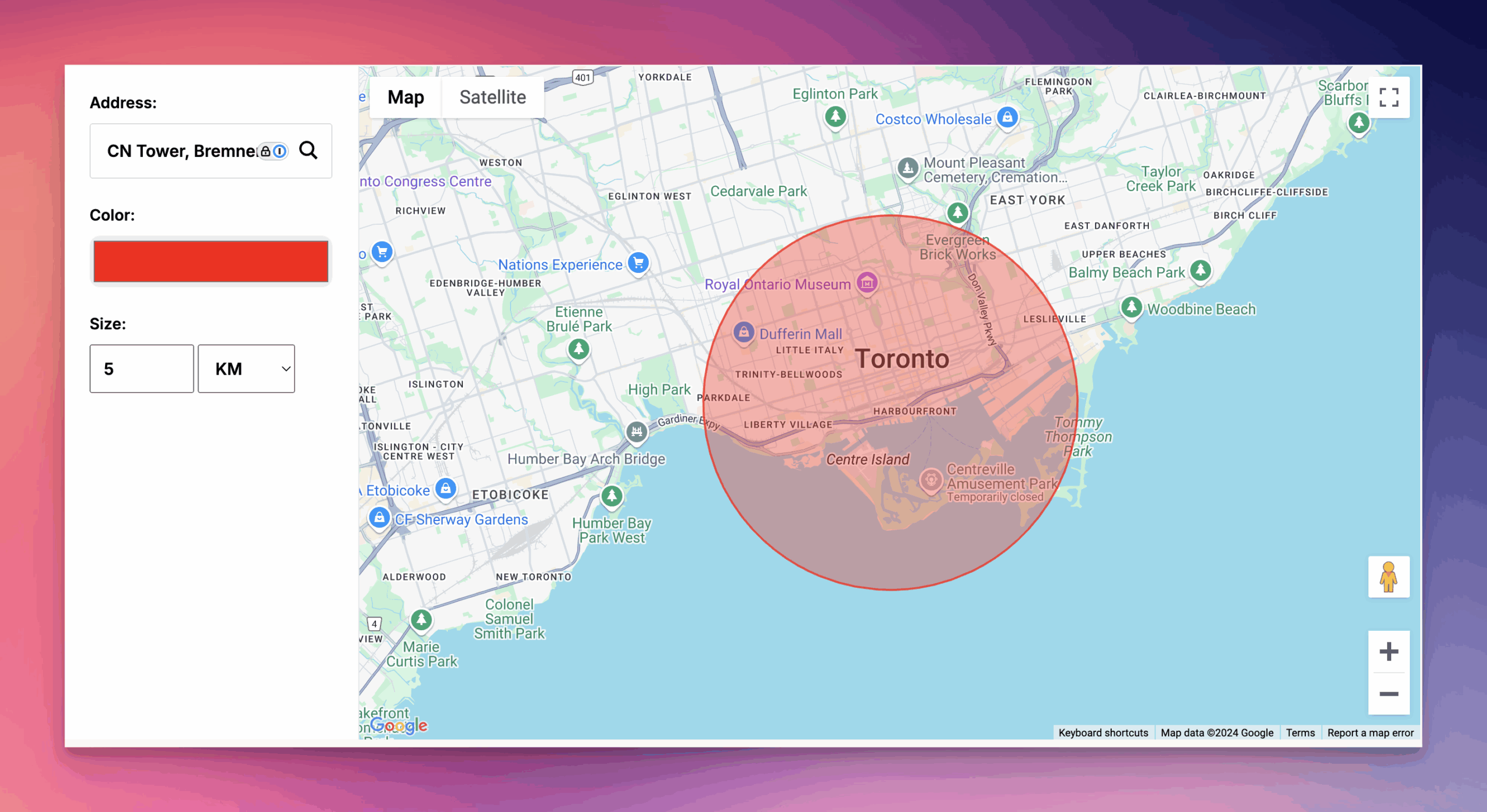 How Do I Show A Radius On Google Maps Atlist
