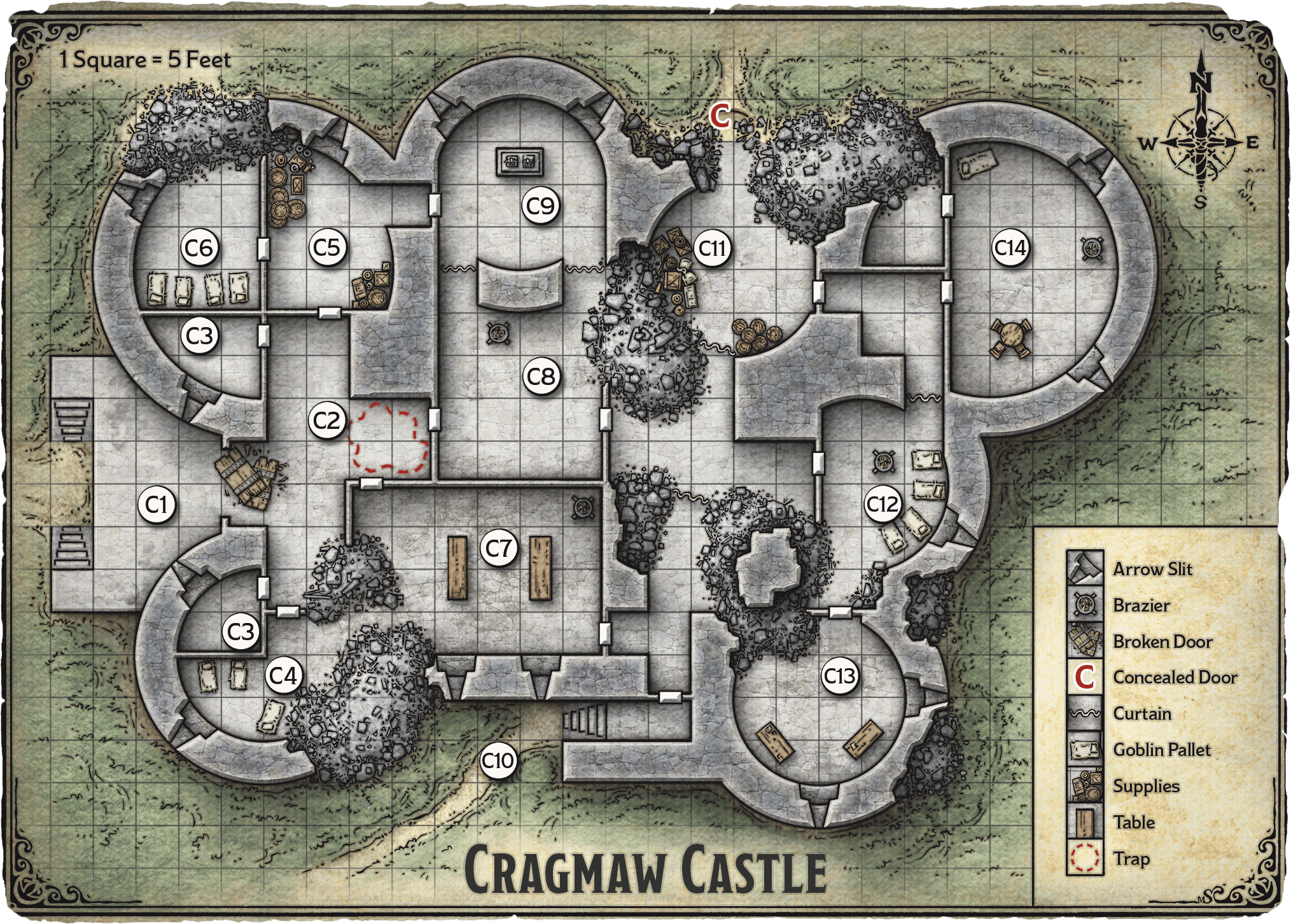 Cragmaw Castle Map Printable Cragmaw Castle Map Printable