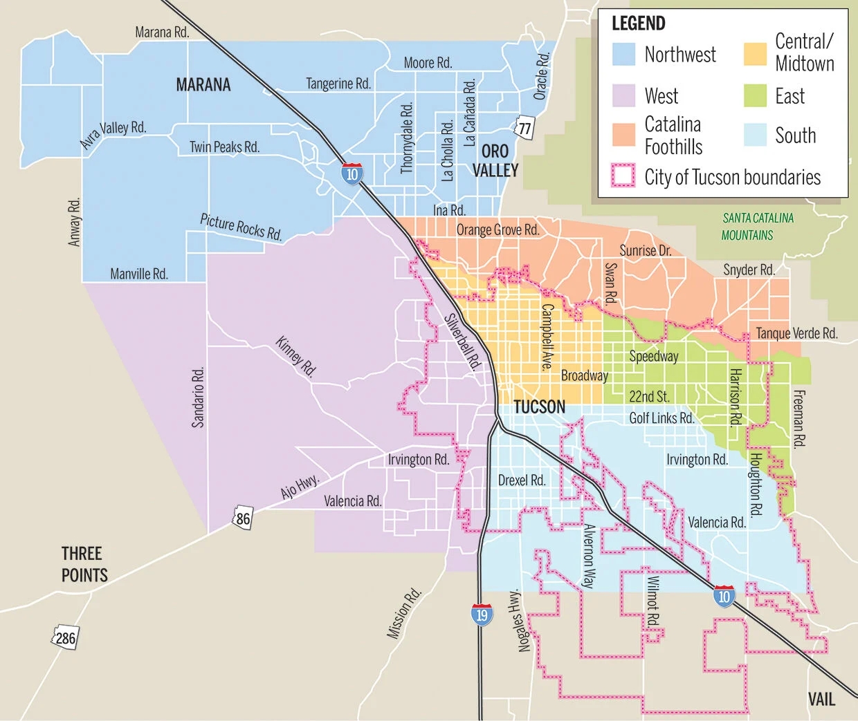 HowToTucson ThisIsTucson City Map Tucson