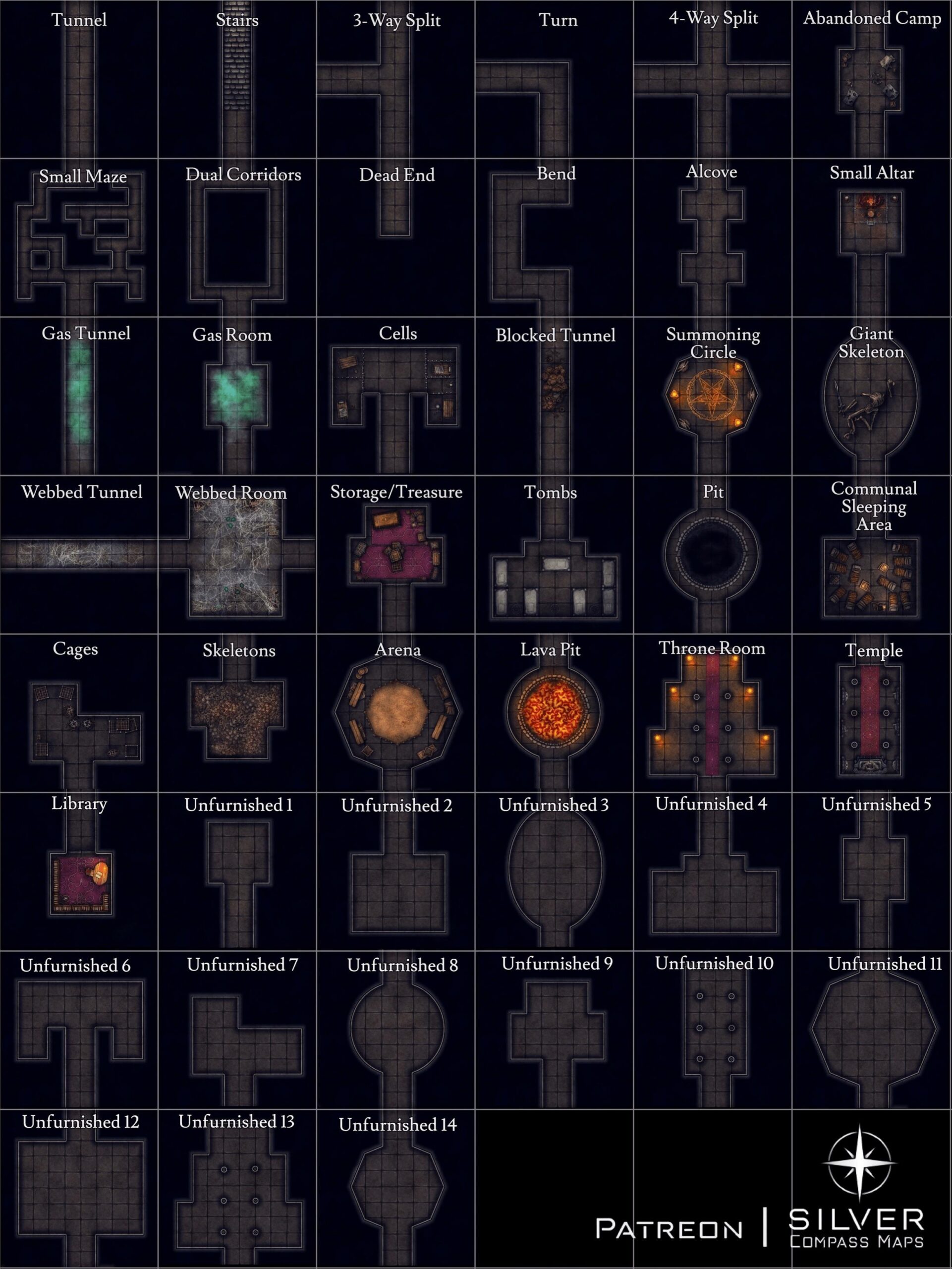I Made 52 Modular Tiles To Build Your Own Dungeon With OC R DnD