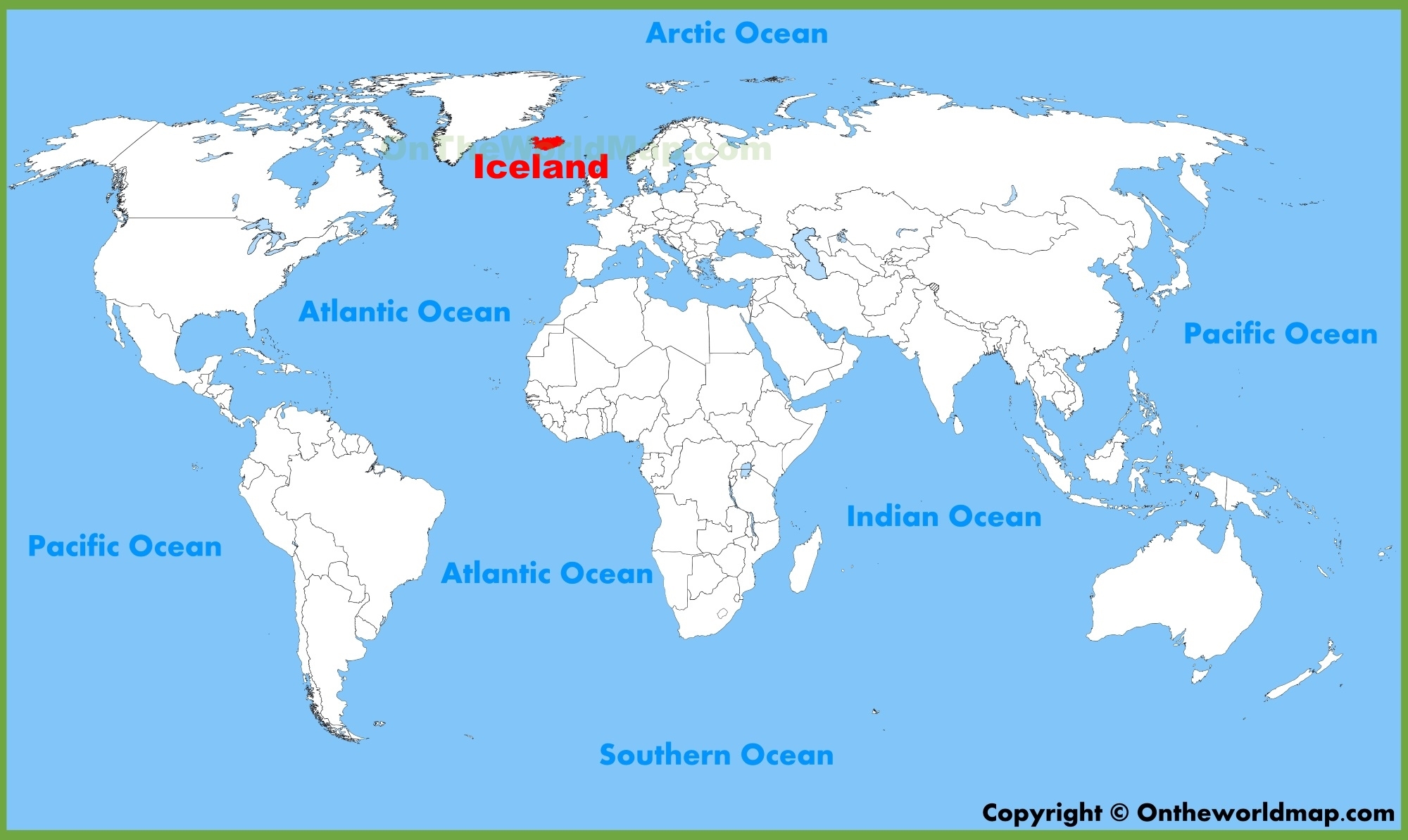 Iceland Location On The World Map Ontheworldmap