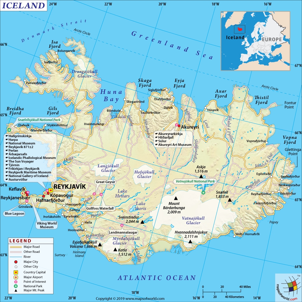 Printable Map Of Iceland Attractions Printable Map Of Iceland Attractions