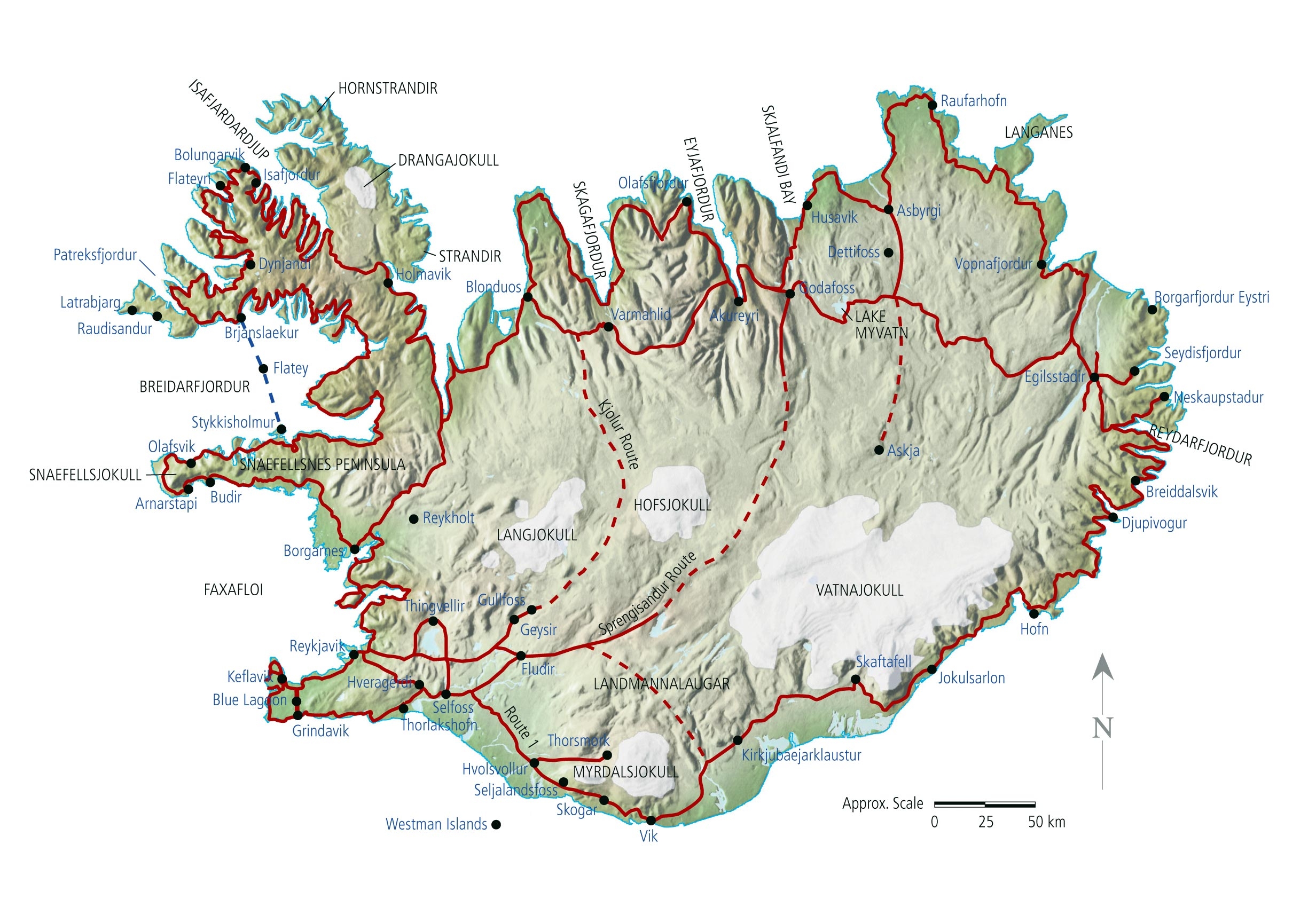 Iceland Tourist Map Printable