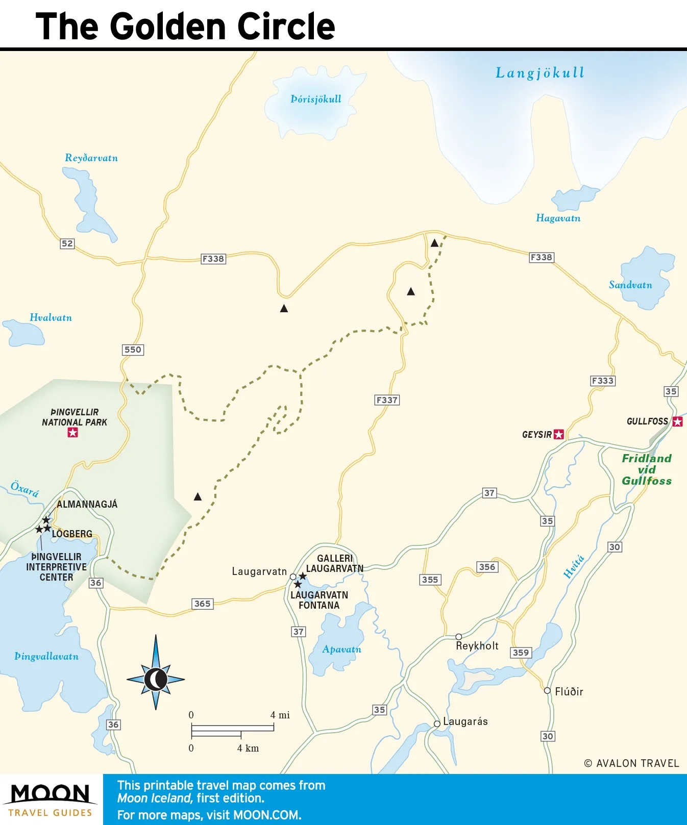Golden Circle Map Iceland Printable