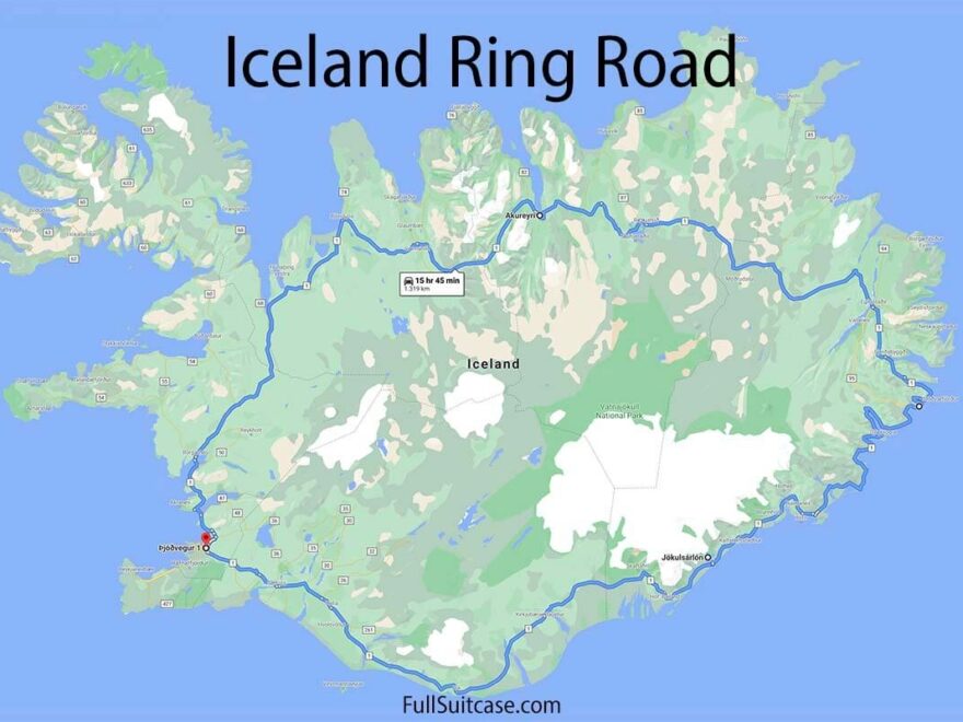 Iceland Ring Road Itinerary Map 10 Day Trip With Top Attractions