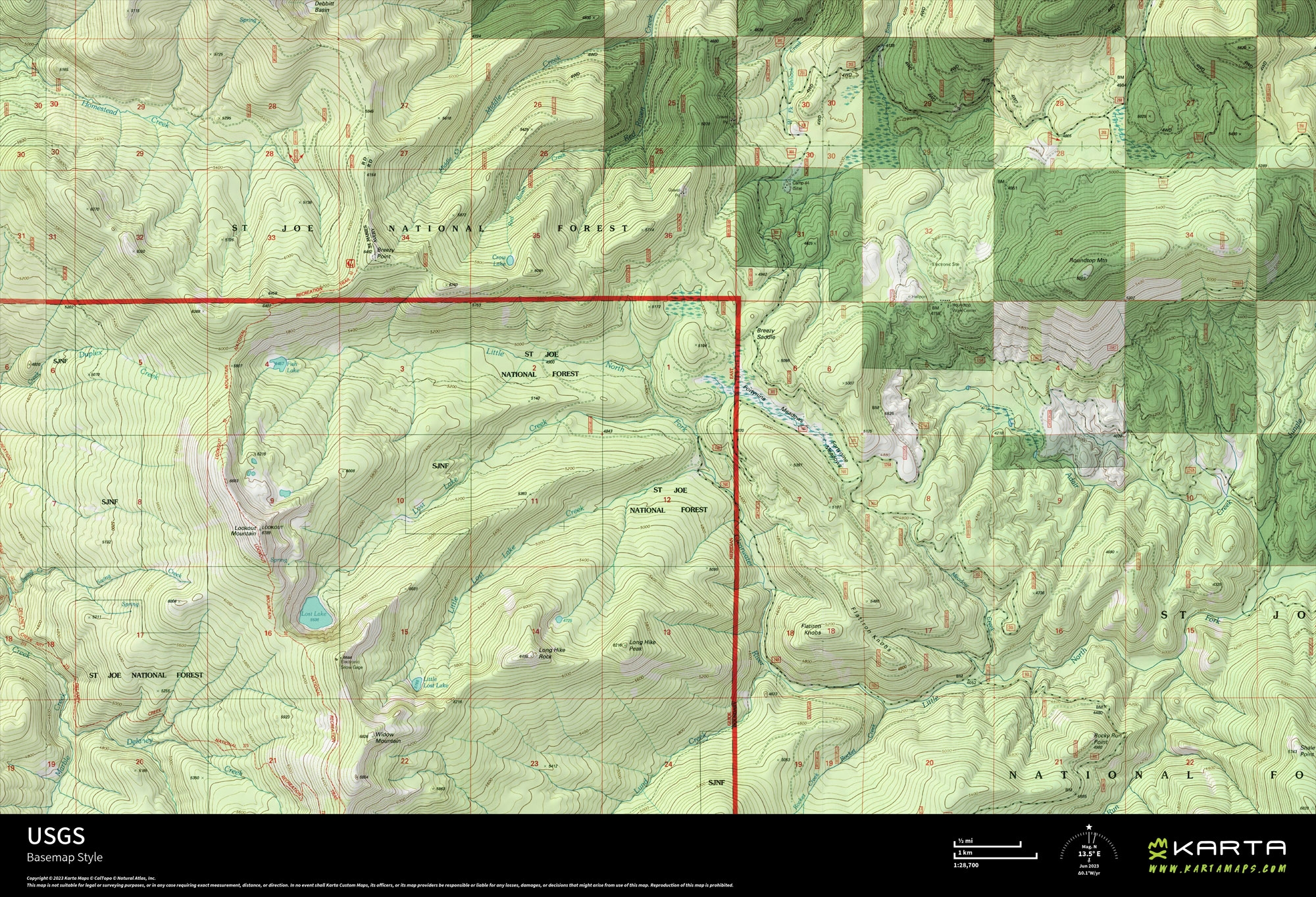 IDAHO GMU 9 MAP Karta Maps