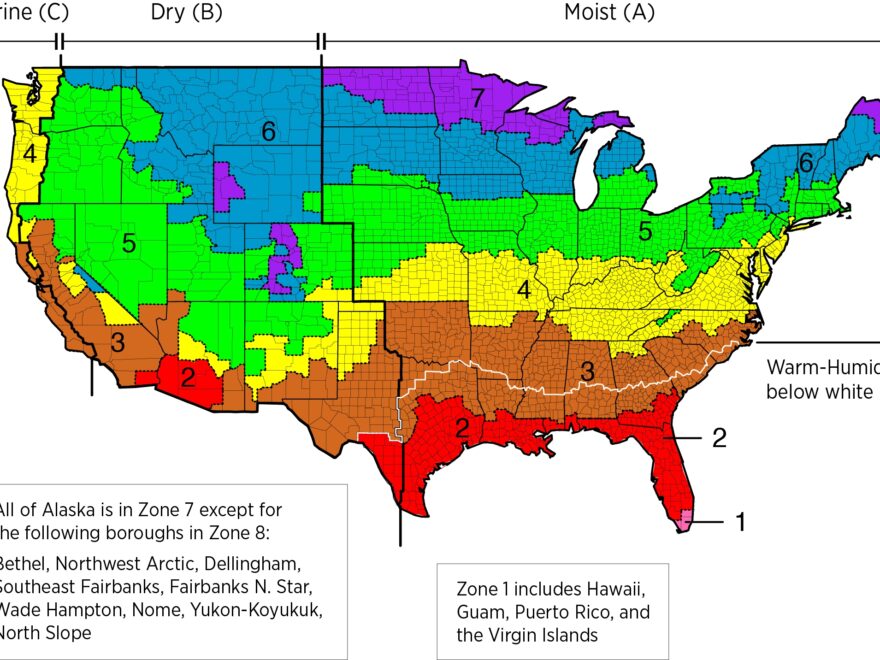 IECC Climate Zone Map Building America Solution Center