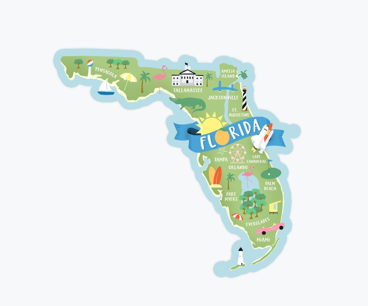 Printable Foldable Florida Map Printable Foldable Florida Map