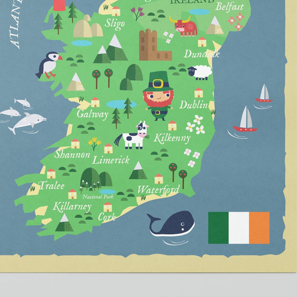 Ireland Map For Kids Printable