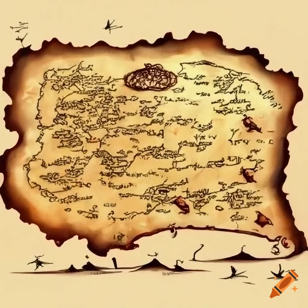Illustration Of A Treasure Map On Craiyon Illustration Of A Treasure Map On Craiyon