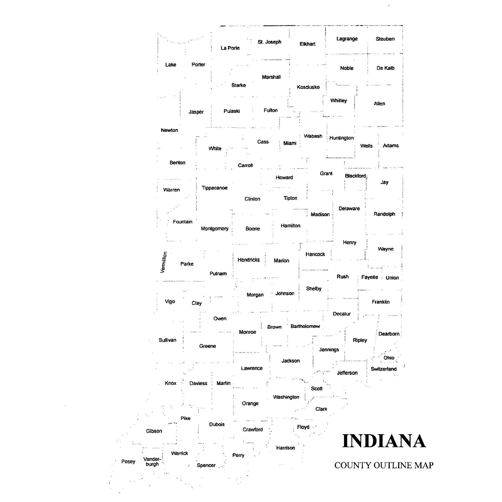 Indiana County Map Jigsaw Genealogy Indiana County Map Jigsaw Genealogy