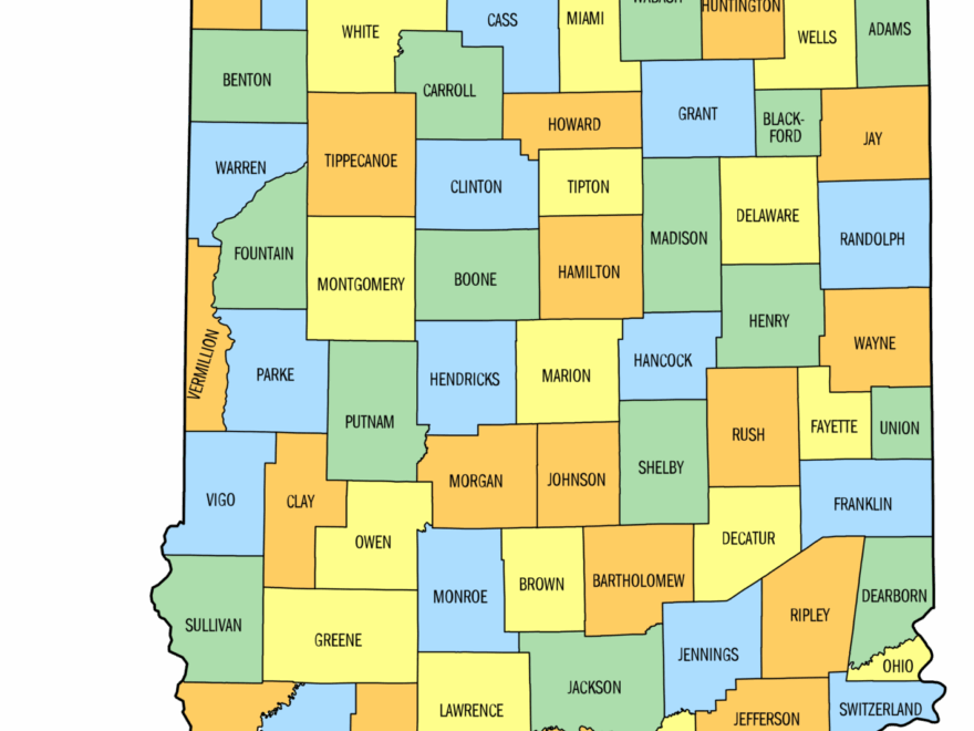 Indiana County Map Printable State Map With County Lines Free Printables Monograms Design Tools Patterns DIY Projects