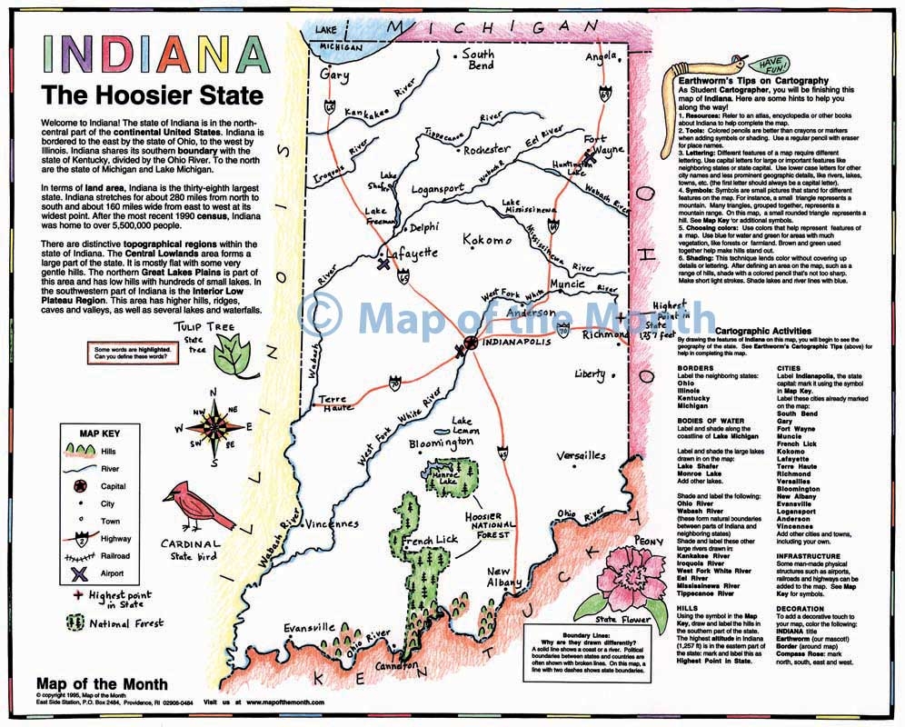 Indiana Printable Map All Small Towns Indiana Printable Map All Small Towns