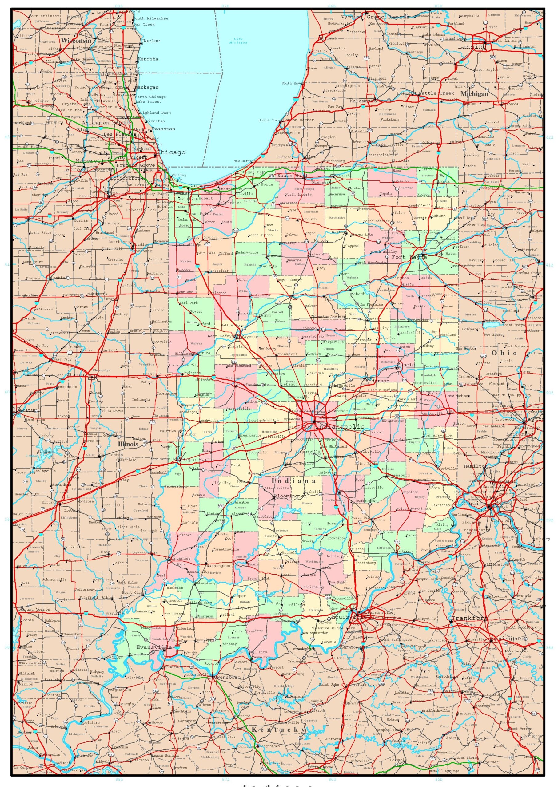 City Of Clinton Indiana Map Printable