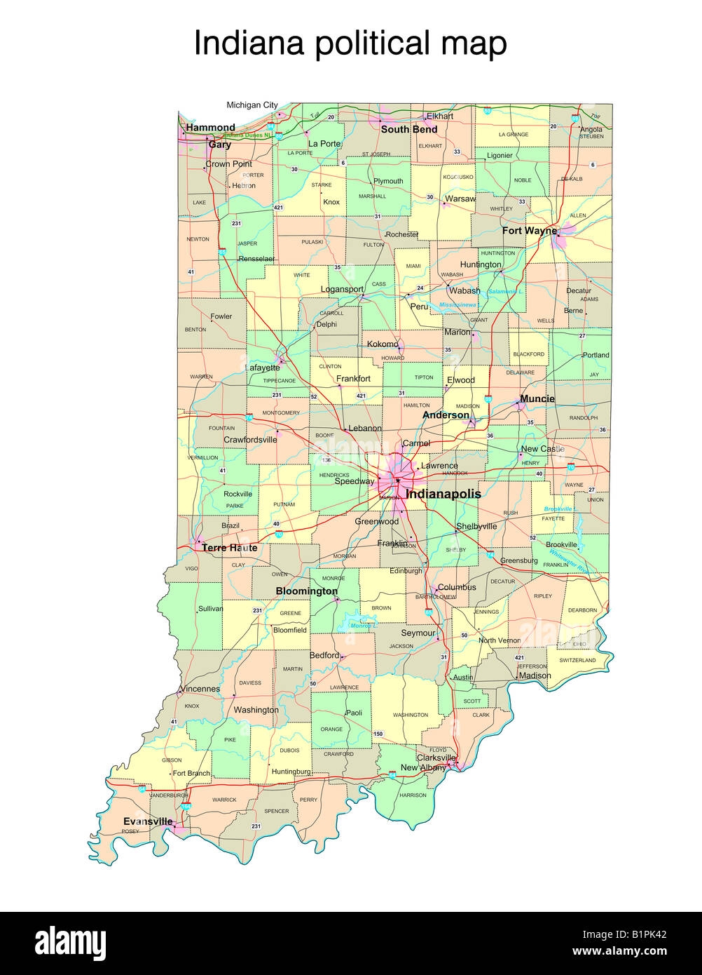 Indiana State Map Printable Indiana State Map Printable