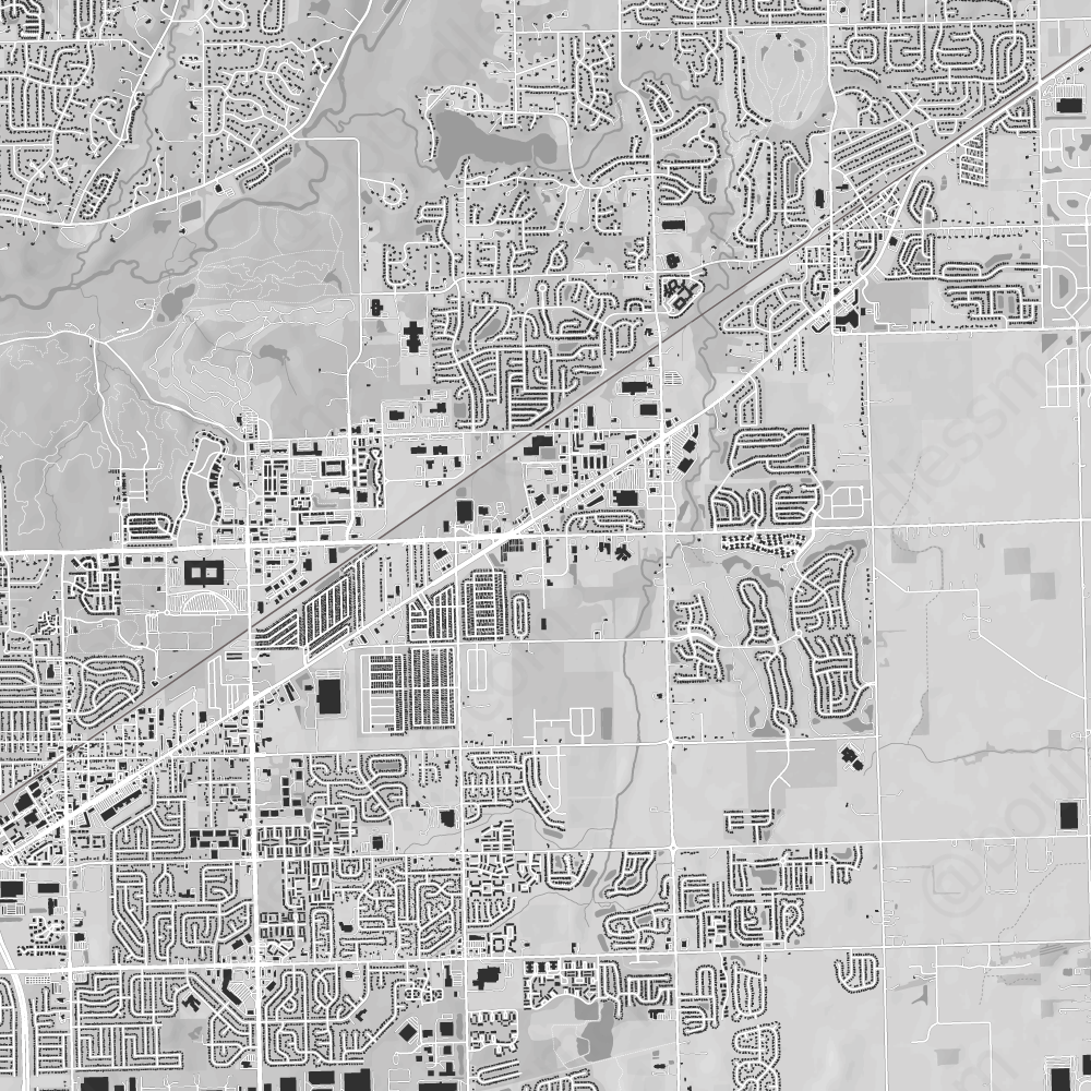 Indianapolis Figure ground Vector Map Boundless Maps