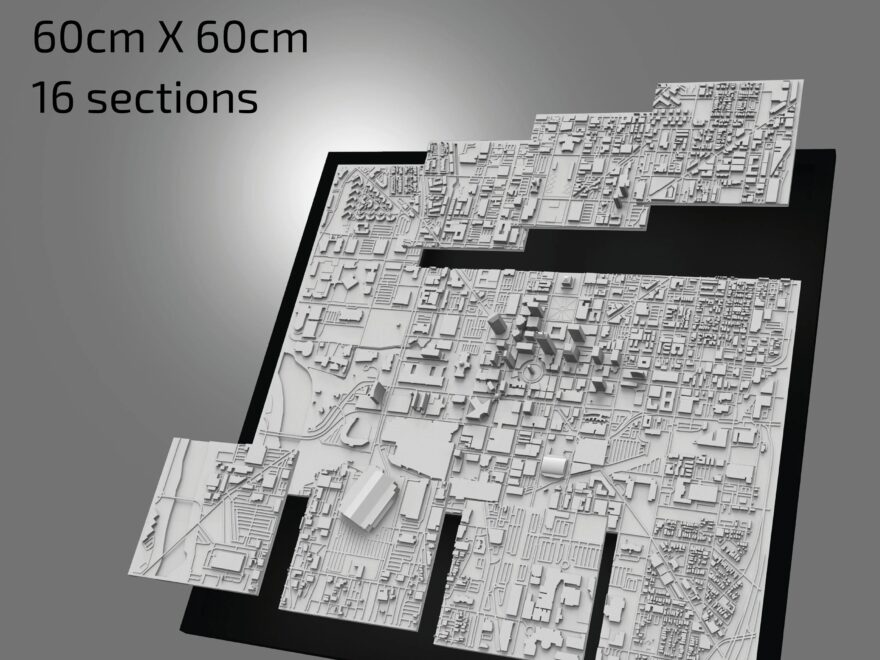 Indianapolis Map 3d Etsy