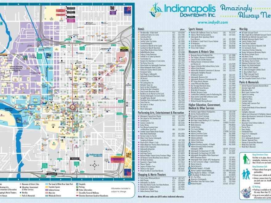 Indianapolis Tourist Attractions Map Ontheworldmap