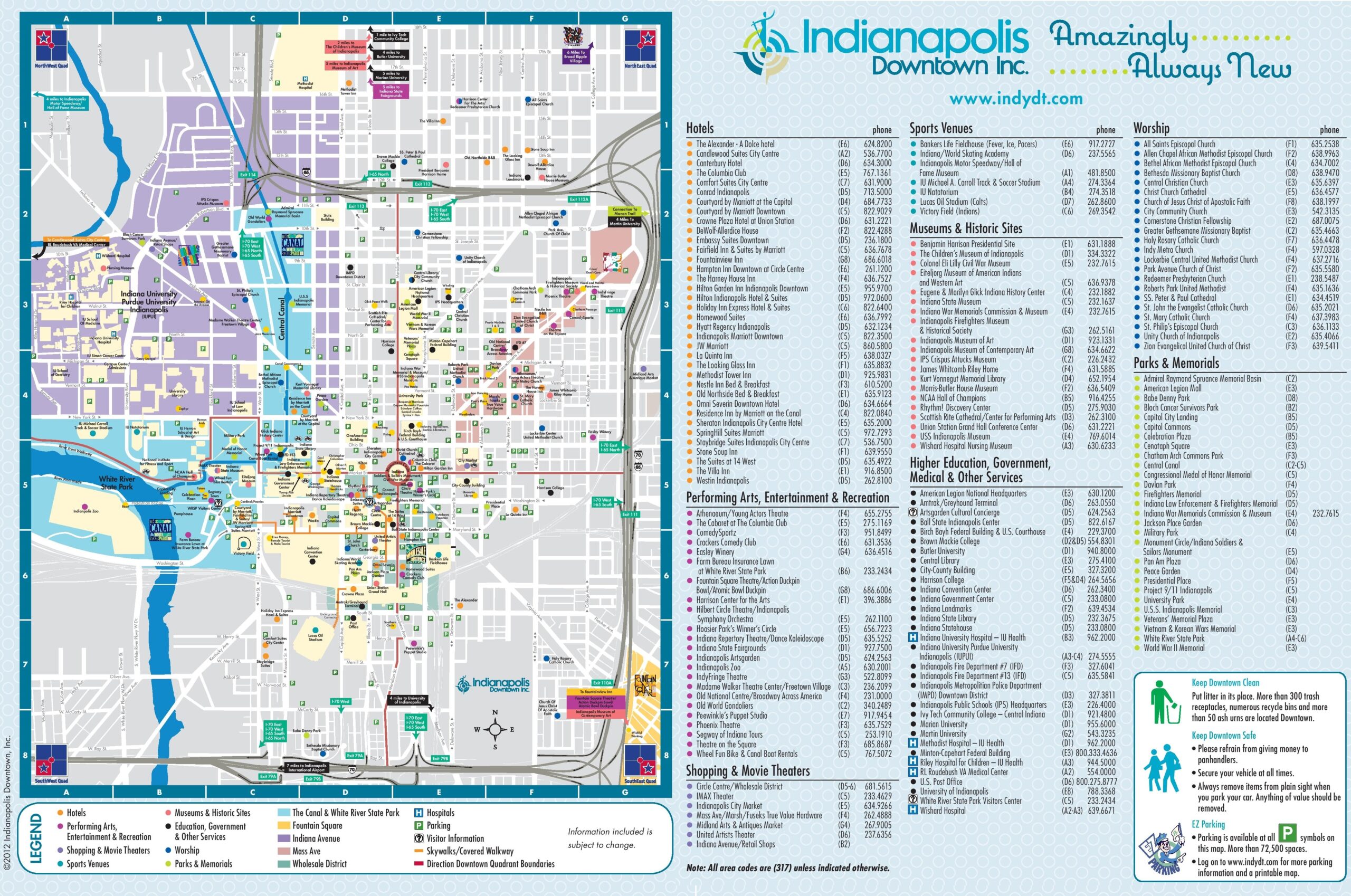 Indianapolis Tourist Attractions Map Ontheworldmap