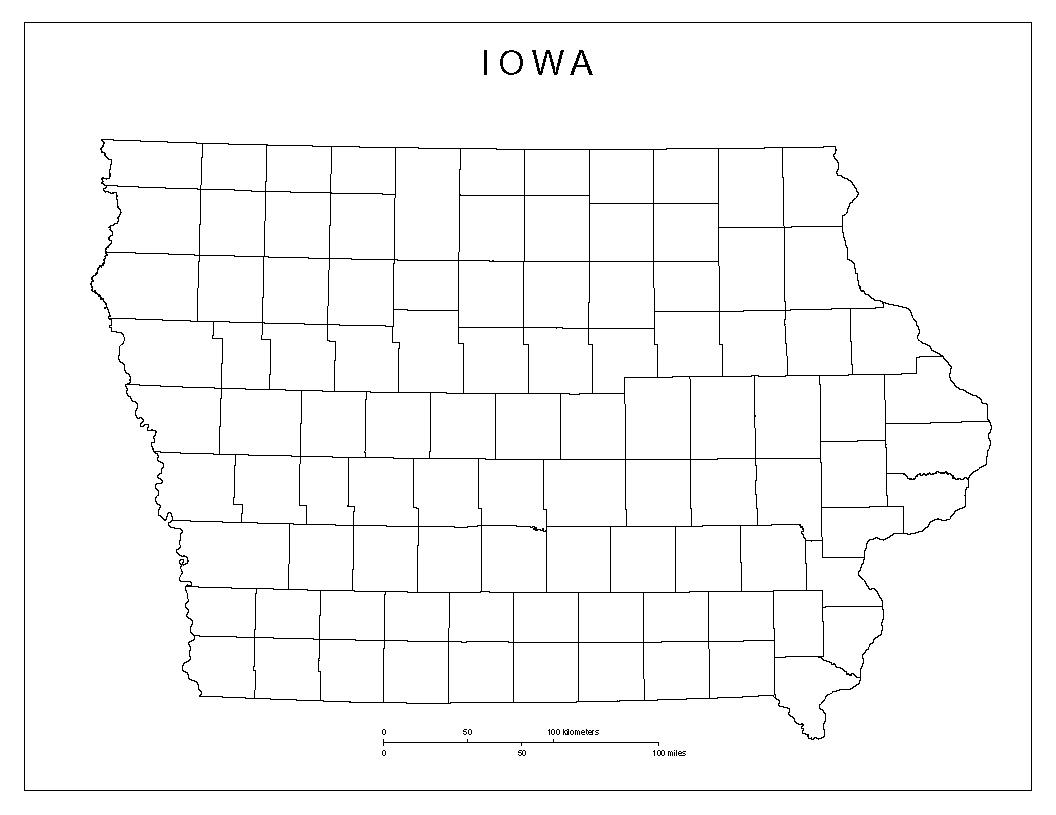 Iowa County Map Printable
