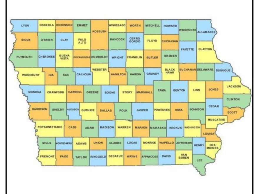Iowa County Map Map Of IA Counties And Cities