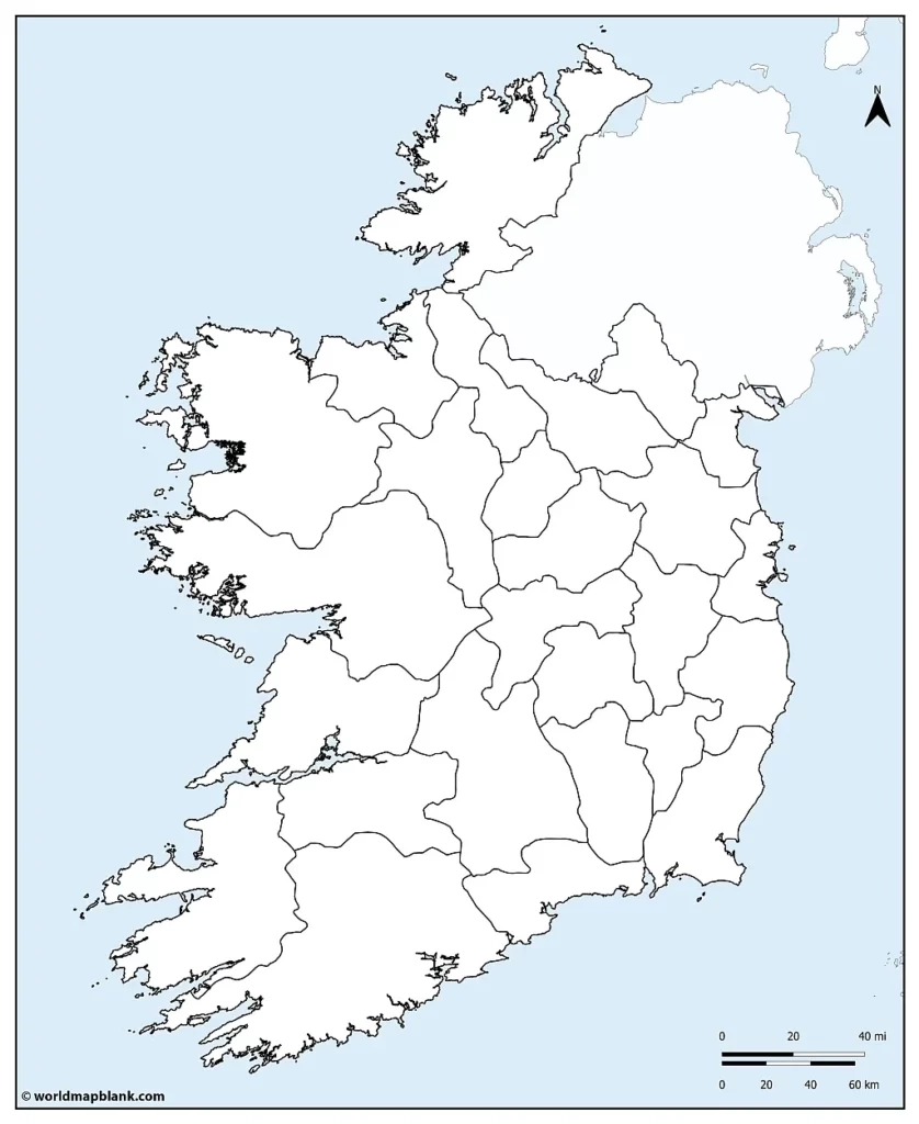 Ireland Blank Map Outline Map Of Ireland PDF 
