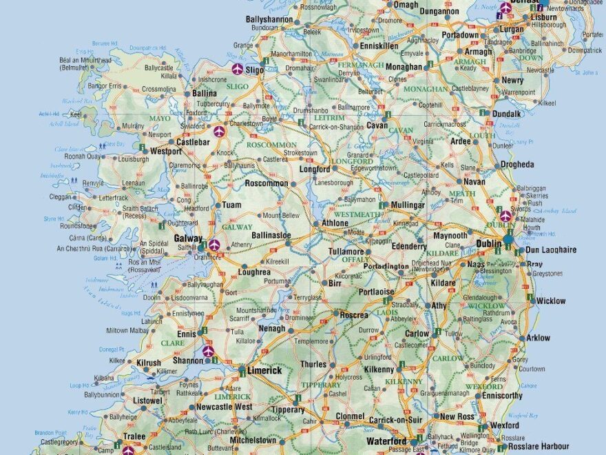 Ireland Maps Free And Dublin Cork Galway